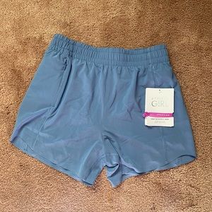 NWT Athleta Girl Heart The Hustle 4” Short Blue Size L/12